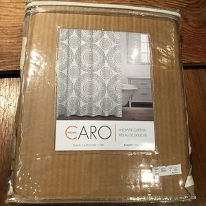 Home Caro Fabric Shower Curtain 72"x72" Cotton